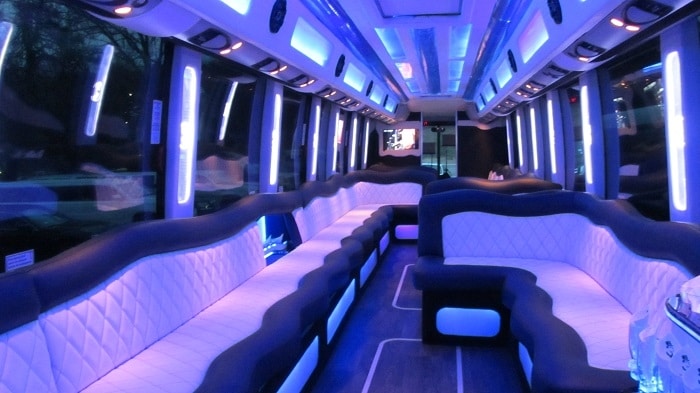 Mercedes setra 60 passenger party bus in Long Island and New York